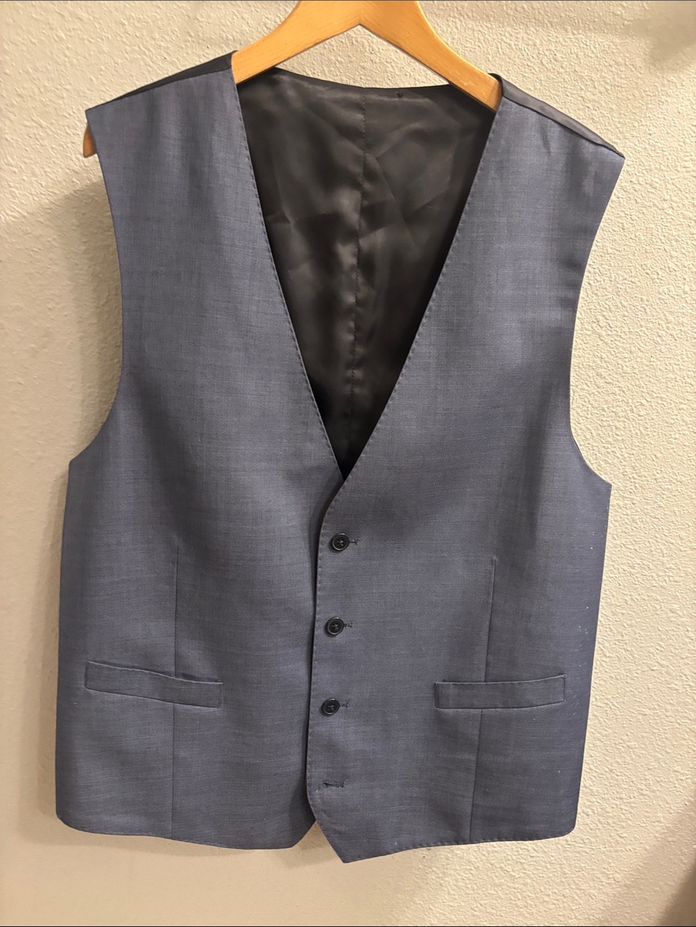 Express Men's Slate Blue Dress Vest